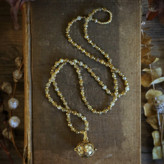 labradorite + angel caller mala