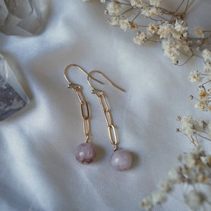 kunzite earrings