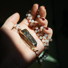 Load image into Gallery viewer, moonstone + pyrite mala