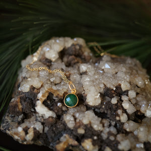 emerald love necklace