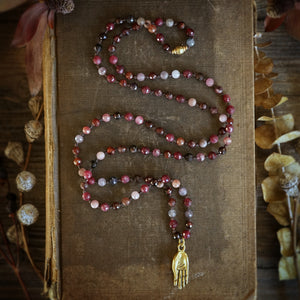 spinel/garnet + gyan mudra mala