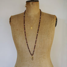 Load image into Gallery viewer, spinel/garnet + gyan mudra mala