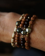 Load image into Gallery viewer, tahitian pearl + riverstone bracelet