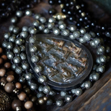 Load image into Gallery viewer, pyrite + ten buddha mala