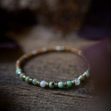 Load image into Gallery viewer, little chrysoprase + silver bracelet duo
