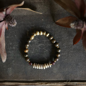 bone bead devotion bracelet