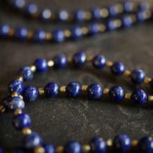 Load image into Gallery viewer, lapis lazuli + angel caller mala