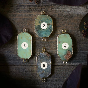 chrysoprase on vegan suede