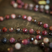 Load image into Gallery viewer, spinel/garnet + gyan mudra mala