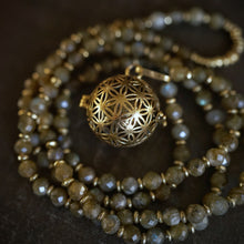 Load image into Gallery viewer, labradorite + angel caller mala