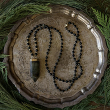 Load image into Gallery viewer, golden sheen obsidian + labradorite mala