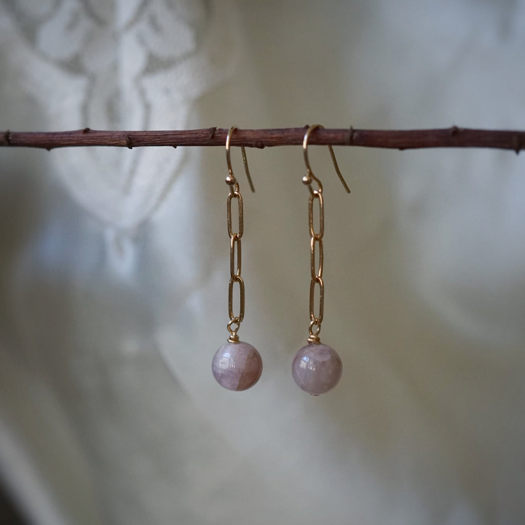 kunzite earrings