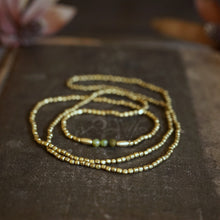 Load image into Gallery viewer, brass + green garnet