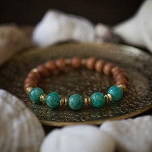 russian amazonite + sandalwood