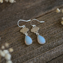 Load image into Gallery viewer, opalite + silver ear adornments