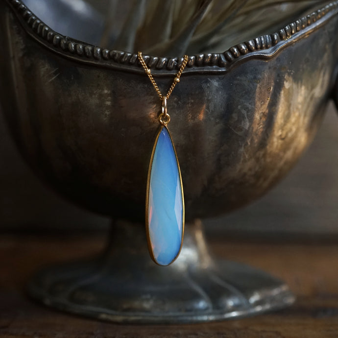 opalite teardrop necklace