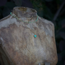 Load image into Gallery viewer, chrysoprase cushion on gold