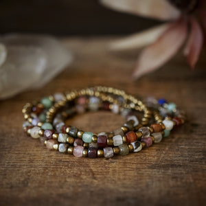 mosaic beaded necklace