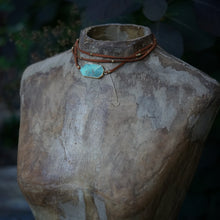 Load image into Gallery viewer, chrysoprase on vegan suede