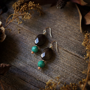 totem earrings: prickly pear