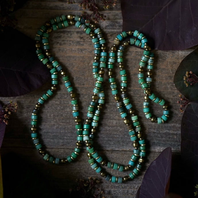 chrysoprase heishi love beads
