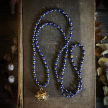 Load image into Gallery viewer, lapis lazuli + angel caller mala