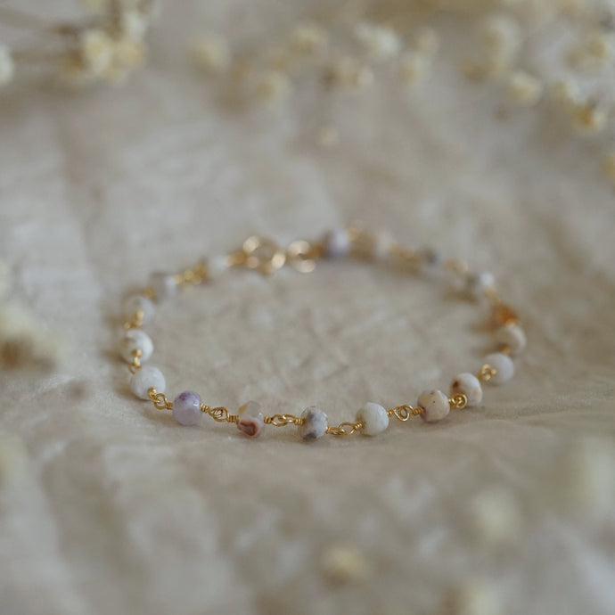 dendritic opal rosary chain bracelet