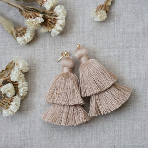 double tiered tassel earrings