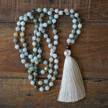 Load image into Gallery viewer, burmese jade + tassel mala