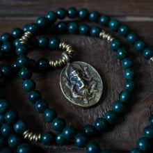 Load image into Gallery viewer, malachite + ganesh mala