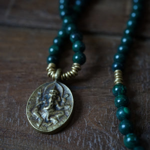 malachite + ganesh mala