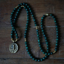 Load image into Gallery viewer, malachite + ganesh mala