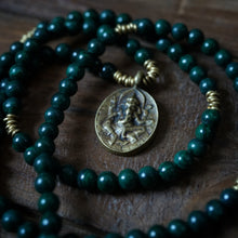 Load image into Gallery viewer, malachite + ganesh mala