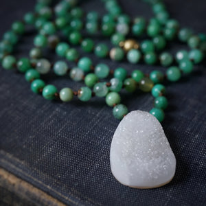 chrysoprase + druzy mala