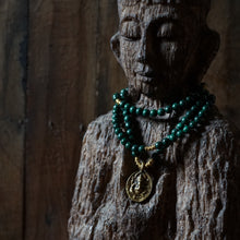 Load image into Gallery viewer, malachite + ganesh mala