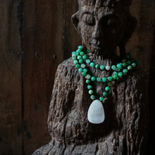 Load image into Gallery viewer, chrysoprase + druzy mala