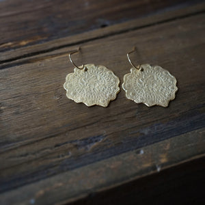 scalloped ear ornaments