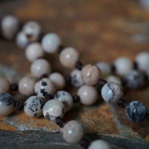 dendritic opal + baule sun mala