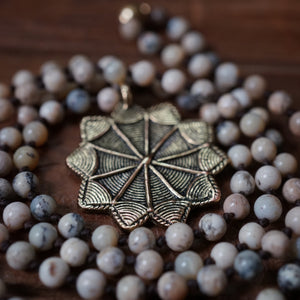 dendritic opal + baule sun mala