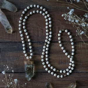 riverstone + citrine mala