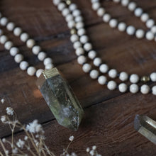 Load image into Gallery viewer, riverstone + citrine mala