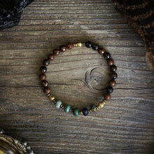 Load image into Gallery viewer, mahogany obsidian + azurite bracelet